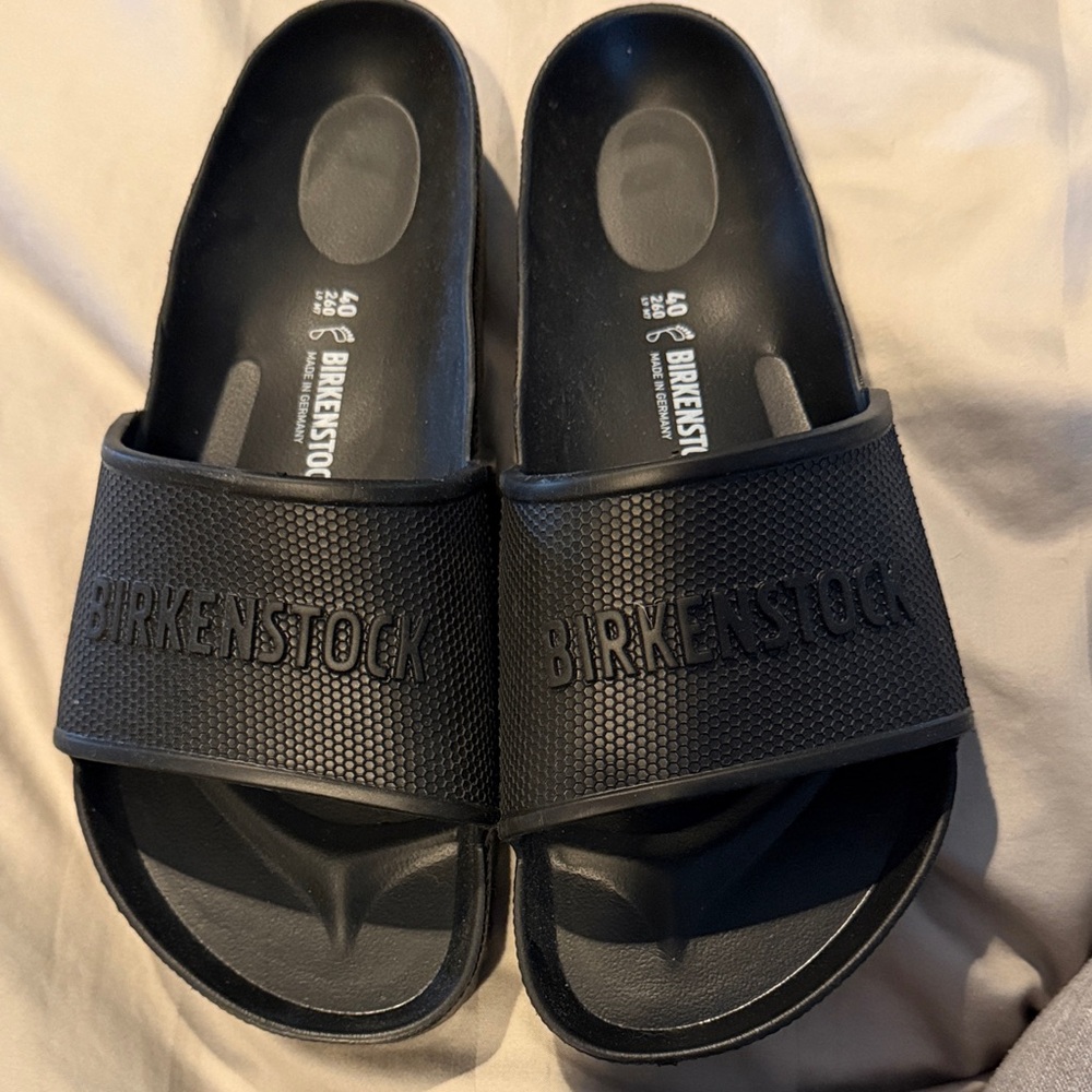 Birkenstock Classic Black Slides Size 40/9